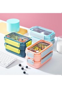 Resim Vagonlife Bl2215 1200ml Mavi Çelik Saklama Kabı 