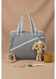 Resim Peluş Tavşanlı Anne Bebek Bakım Çantası Çok Renkli 