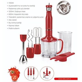 Resim Raks Hot Mix 1700 W Blender Seti Kırmızı 