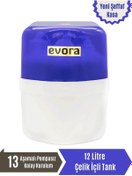 Resim Evora 13 Aşamalı 12 Litre Mavi Kapalı Şeffaf Kasa Pompasız Su Arıtma Cihazı Mineralli Su Özellikli 