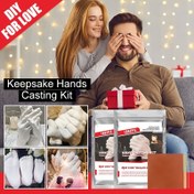 Resim Çiftler El Heykelçiliği Kalıp Seti - Reçine Sanat, DIY El Sanatları - Yıl Dönümü, Doğum Günü, Aile Aktiviteleri için İdeal - Güç Gerektirmez, El Sanatları Malzemeleri 