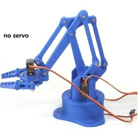 Resim Gaojunshop01 Mavi Dıy Robot Pençe Kiti Yumuşak Kavrayıcı Robot Kol Stem Arduino Eğitim Seti 