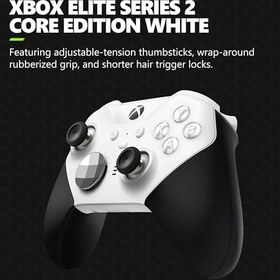 Resim Xbox Elite Series 2 Core Wireless Gaming Controller – White – Xbox Series X|S, Xbox One, Windows PC, Android, and iOS 