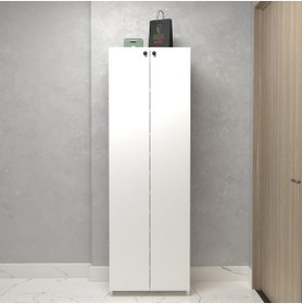 Resim Kenzlife Kapaklı Ayakkabılık Bosnevi Mat Beyaz Suntalam 183 060 30 Otuzaltı Çift Ayakkabı Kapasitesi Arkalıksız Beyaz 