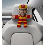 Resim Bk Gift Kişiye Özel Itfaiyeci Tasarımlı Araç Koltuk Bebek Yastığı-1 
