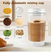 Resim Topshop1 Beyaz 13.53oz Taşınabilir Şarj Edilebilir Elektrikli Blender, Otomatik Karıştırmalı Spor Şişesi - 10 Kullanım Senaryosu 