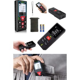 Resim Stilmax Lazerli Mesafe Ölçüm Cihazı 60MT Lazermetre Akıllı LCD Dijital Ekranlı Çift Terazili Mesafe Ölçer 