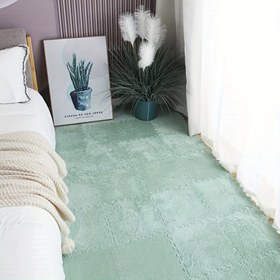 Resim 6 Parça, Tam Oda Kaplamalı Yatak Başucu Paspas Seti - Oturma Odalar ve Uyku Alanları İçin Ev Kullanımı ile Bütün Birimde Dilme Özellikli Mat, 11.8*11. 8 Çap 
