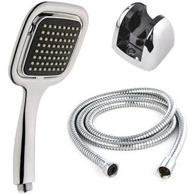 Resim Duş Seti Kare Mafsallı 1913 Spralli 150 Cm Gümüş 