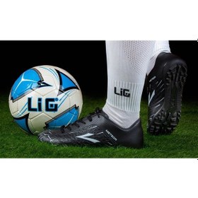 Resim Lig Meteor 10 Siyah Halı Saha Erkek Spor Ayakkabıs-Siyah 