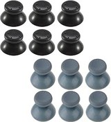 Resim Flybxiya 6 adet plastik başparmak çubuğu Joystick kapaklar sapları kapakları Thumbsticks yedek Xbox 360 denetleyici aksesuarları (gri) 
