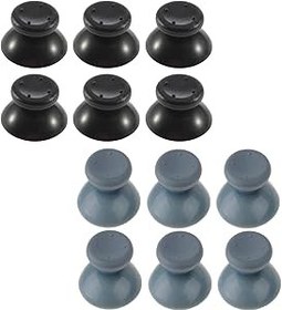 Resim Flybxiya 6 adet plastik başparmak çubuğu Joystick kapaklar sapları kapakları Thumbsticks yedek Xbox 360 denetleyici aksesuarları için (Siyah) 