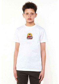 Resim Grease Rock Baskılı Unisex Çocuk Beyaz T-Shirt 