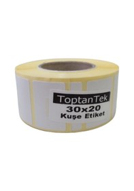 Resim 30X20 KUŞE ETİKET 1. RULO 1000 ADET (TAM METRAJ) TERMAL TRANSFER 