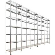 Resim 7 Katlı 5'li Bitişik Galvaniz Çelik Raf.depo,dosya Raf 0.70 MM-43X75-200CM 