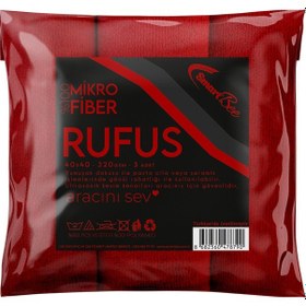 Resim Smartbee Rufus 3'Lü Mikrofiber Lazer Cila Bezi 40X40Cm 320Gsm 