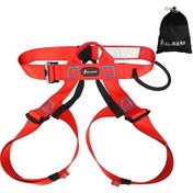Resim Kosona Kırmızı Tırmanış Emniyet Kemeri - Dayanıklı Poliester, Ayarlanabilir Bel/bacak Bantları, 100kg Yüke Dayanır, Alet Asma Halkası İçerir 