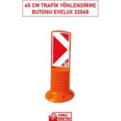 Resim 22068 Levhalı Esnek Delinatör 45 Cm Reflektörlü Ve Levha Takılabilir Trafik Delinatörü 