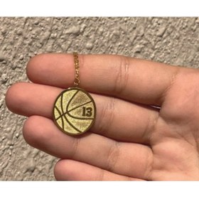 Resim Dsm Silver & Design Basketbol Topu Kolye Altın Kaplama 