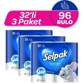 Resim Tuvalet Kağıdı 32x3 Set 96 Rulo Tuvalet Kağıdı 