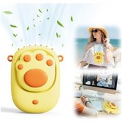 Resim Portatif Boyun Fanı, El Fanı Usb, 3 Hızlı Şarj Edilebilir Giyilebilir Kolye Fanı, Masa Mini Fan, Kişisel Fan 3653 Sarı 