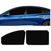 Resim Geeksen Oto Cam Güneşlik Perde Seti - 4 Adet, Güçlü Manyetik Tutma, Tam Gölgeleme, Uv Koruma, Gizlilik Sağlama, İç Mekan Kullanıma Uygun Sürücü + Yolcu + 2 Arka Cam 