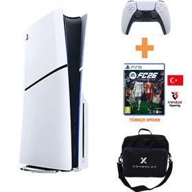 Resim Sony PS5 Slim 1 TB Cd Edition + Fc26 Oyun + Tek Kol + Consolex Çanta Cfı-2016 Avrupa (İthalatçı Garantili) 