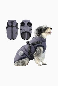 Resim Savlot Kışlık Su Geçirmez Köpek Montu - Gri / XXL 