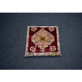 Resim Zehra Abla Halı Antika El Dokuma Nadir Mucur Kırşehir Kare Köşe Minderi Yün Halı 6944 Çok Renkli 