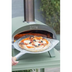 Resim Ziipa Eva Delikli Alüminyum Pizza Küreği Kayın Saplı 