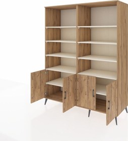 Resim Kronos Gardrop 10 Raflı 4 Kapaklı 176x59x221 Çam-çam/aytaşı Beyaz 