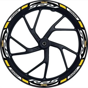 Resim Yamaha R25 Sarı Jant Şeridi Jant Içi Yazılı 17 Inç Takım Halinde 