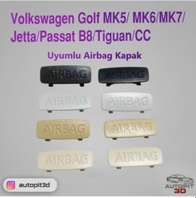 Resim Autopit 3d Volkswagen Golf Mk5/ Mk6/mk7/jetta/passat B8/tiguan/cc Uyumlu Airbag Kapak Airbag Kapak 