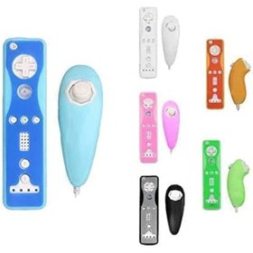 Resim Silikon Kauçuk Kılıf Koruyucu Yumuşak Jel Kapak Cilt Kabuk Wii Nunchuk Joystick Silikon Kılıf için Wii Uzaktan Kumanda için (Siyah) 