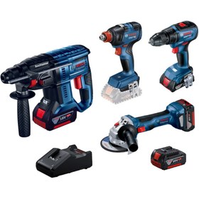 Resim Bosch Dörtlü Montaj Seti (GWS 180-LI , GDX 18V-200 , GSR 18V-50 , GBH 180-Li) 