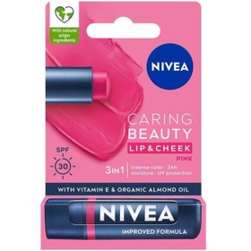 Resim Nivea Caring Beauty Lip Cheek SPF 30 - Yanak ve Dudak Renklendirici Pink 4.8g 