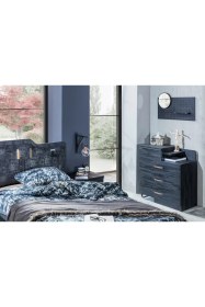 Resim Bubu Home Dark Kapaklı Genç Odası Takımı ( 4 Kapaklı dolap + Çamaşırlık + Çalışma masası ve Karyola ) 