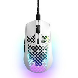 Resim SteelSeries Aerox 3 Snow TrueMove Core Optik Sensör Ultra Hafif Suya Dayanıklı Gaming Mouse 