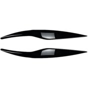 Resim Didadodo Mk6 2008-2012 Için Parlak Siyah Gümüş Ön Far Kapağı Başkanı Işık Lambası Göz Kapağı Kaş Trim 