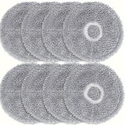 Resim 8 Adet Mikrofiber Mop Pedleri Dream L10s Ultra/L10 Ultra/L20 Ultra/L10s Pro Ultra Heat & Xiaomi X10+ Robot Süpürge için, Yıkanabilir Bez Zemin Ekleri, Kalın Islak Mendiller, Tekrar Kullanılabilir Mop Pedleri 