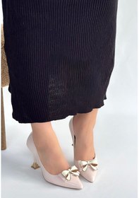 Resim Coby Bej Rugan Topuklu Ayakkabı Bej 