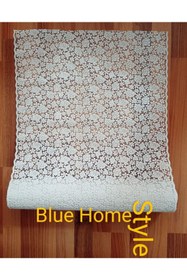 Resim Style Pvc Dantel Raf Örtüsü Kaymaz Raf Dolap Ve Çekmeçe Örtüsü Eni: 50 Cm X 1 Mt -beyaz Gül 