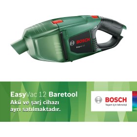 Resim Bosch EasyVac 12 Baretool (Akü ve Şarj Cihazı Dahil Değil) Akülü El Süpürgesi 