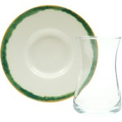 Resim Tulu Heybeli 6 Kişilik 12 Parça Çay Seti 160 ml 