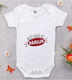Resim Bk Kids Darluk Tasarımlı Beyaz Bebek Body Zıbın-1 Çok Renkli 
