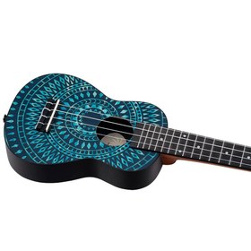 Resim Ortega K2SS Keiki Sopranino Ukulele Set (Blue Kaleidoscope) 