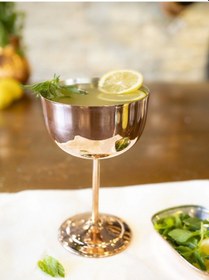 Resim Bakır Şarap Kadeh Bakır Renk 