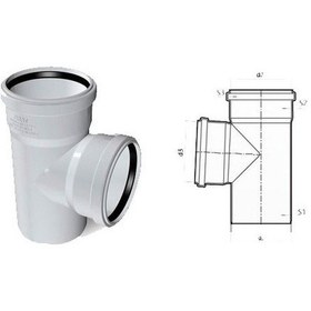 Resim Fırat Pvc Te Çatal 50x50 