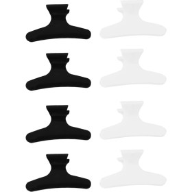 Resim 8 Adet Siyah Beyaz Kuaförler Kelebek Tarzı Şekillendirici Saç Kelepçeleri Klipler Pençe Tokalar Kuaförlük Salonu Aracı (Yurt Dışından) 