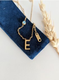 Resim SU PERİSİ TAKI BİJUTERİ Gold Çelik Kararmaz E Harfi Kolye 